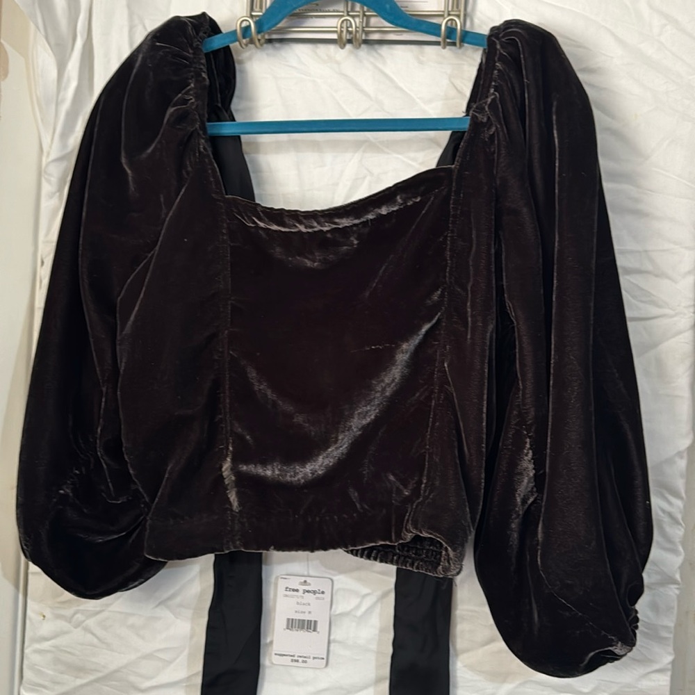 Free people velvet crop top
